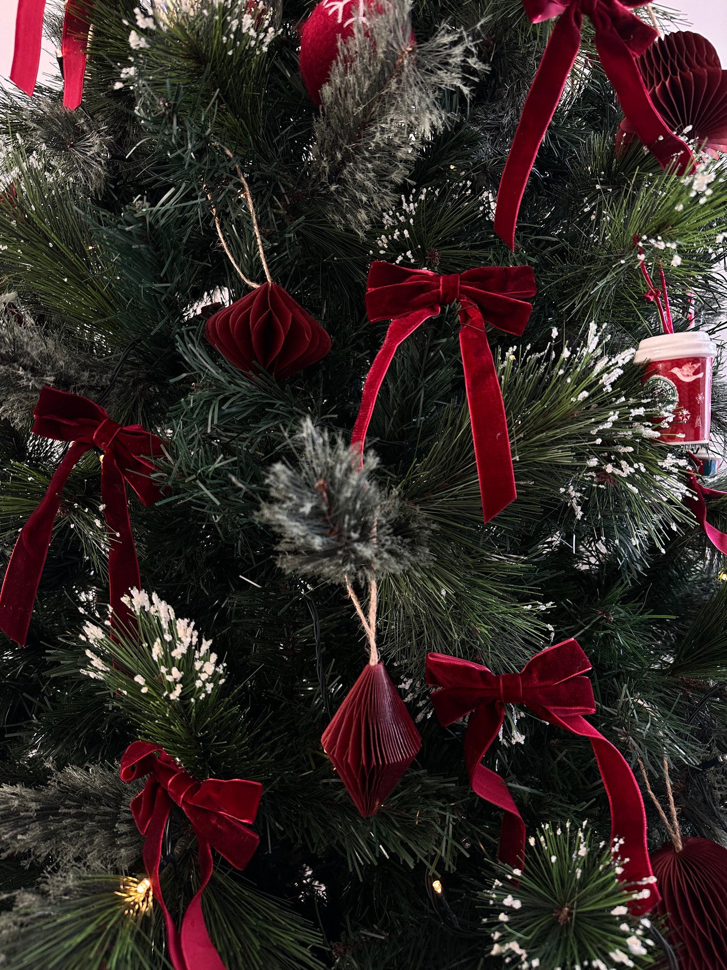 Red Velvet Ribbon Christmas Ornament