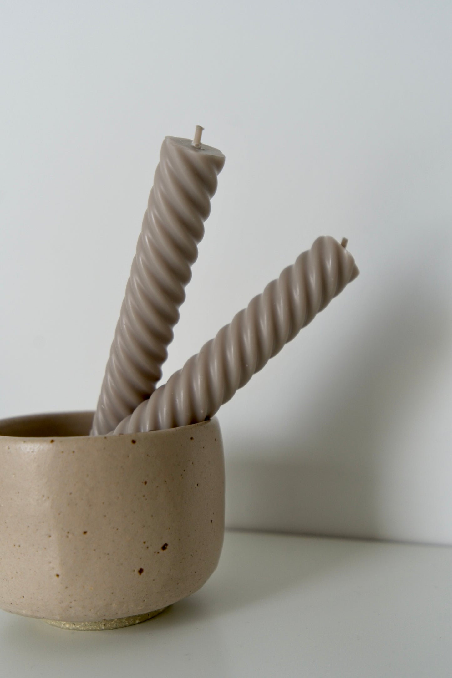 Swirl Dinner Candles Pair