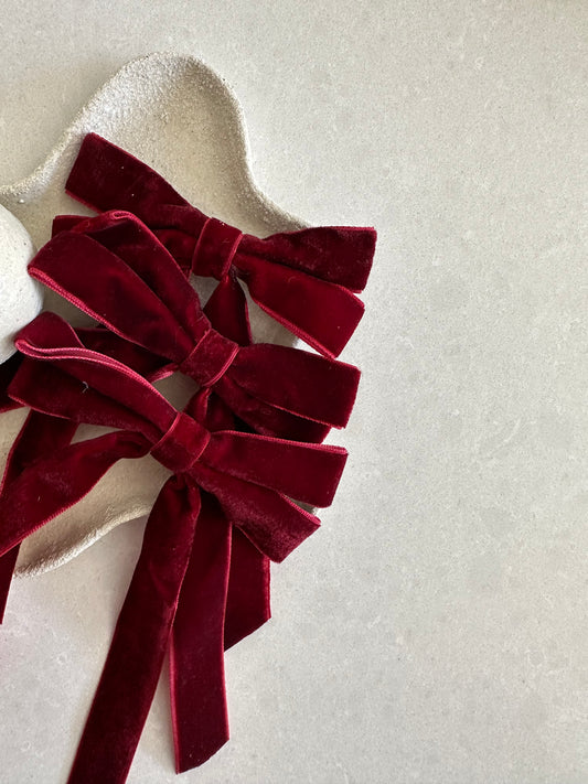 Red Velvet Ribbon Christmas Ornament