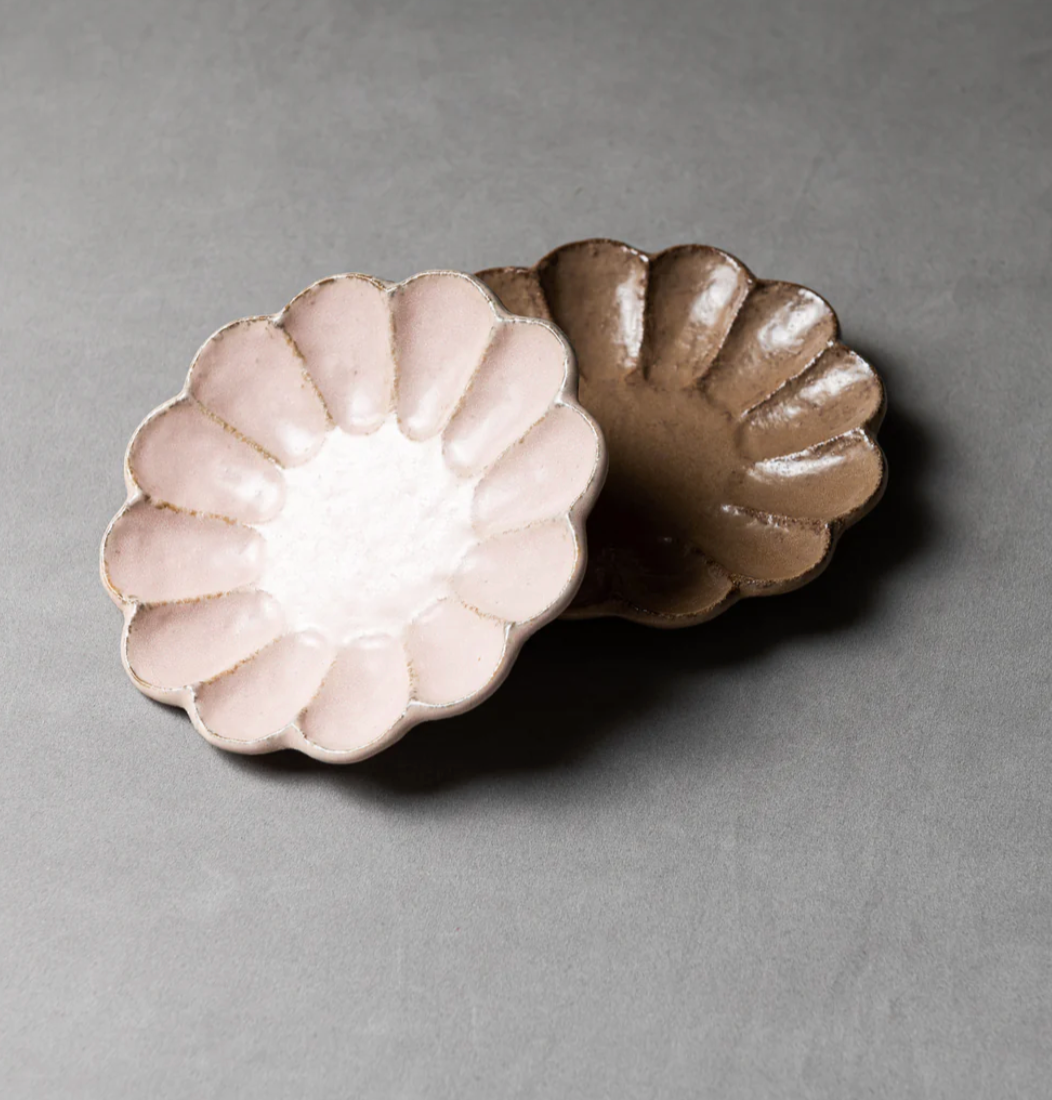 Rinka Japanese Pink Scallop 14cm Plate