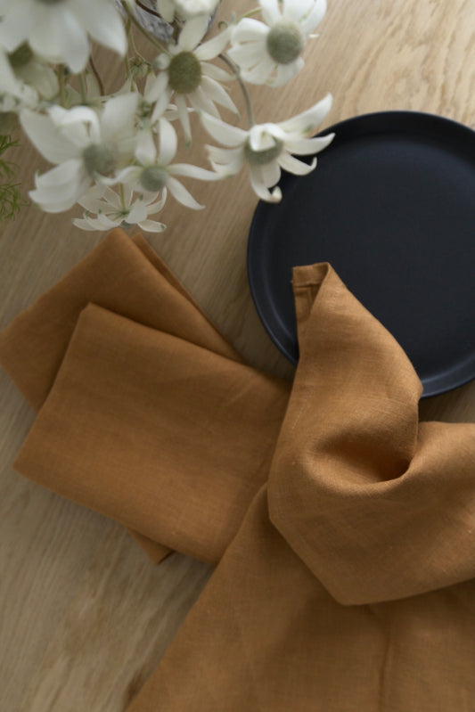 Linen Napkins - set of 2 - Honey